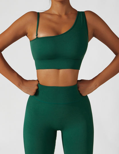 Asymmetrical Thick and Thin Sports Bra Tank