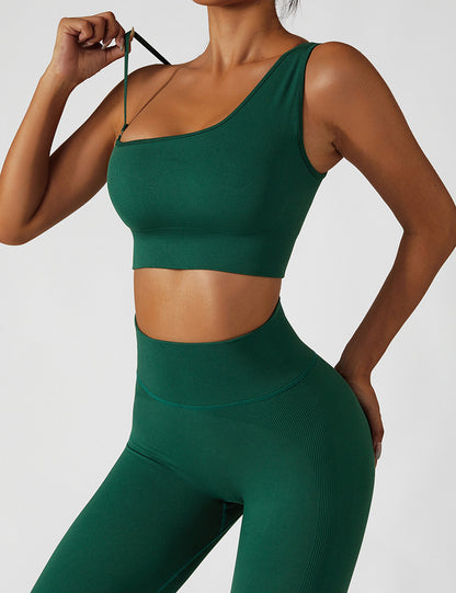 Asymmetrical Thick and Thin Sports Bra Tank
