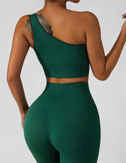 Asymmetrical Thick and Thin Sports Bra Tank