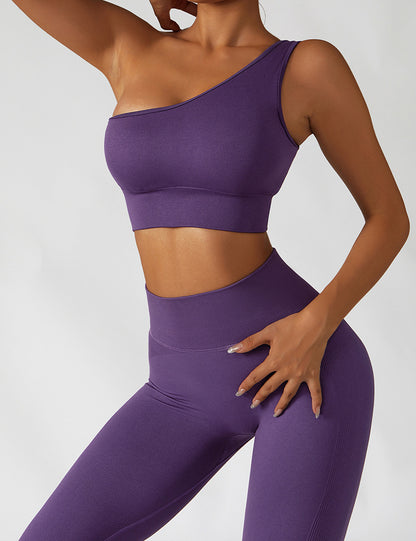 Asymmetrical Thick and Thin Sports Bra Tank