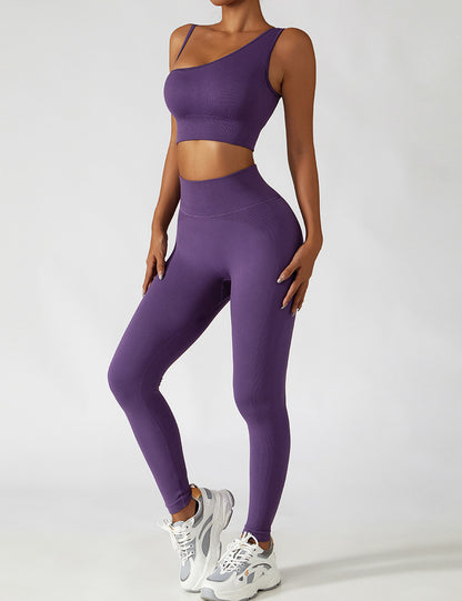 Asymmetrical Thick and Thin Sports Bra Tank