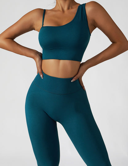 Asymmetrical Thick and Thin Sports Bra Tank
