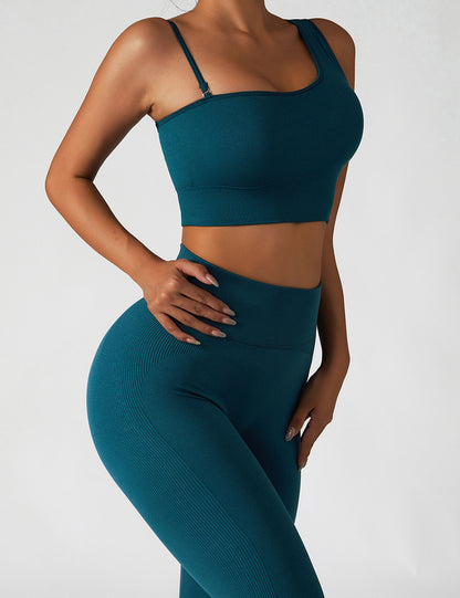 Asymmetrical Thick and Thin Sports Bra Tank