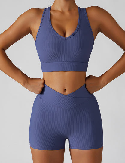 Textured Scoop Longline Sports Bra Tank