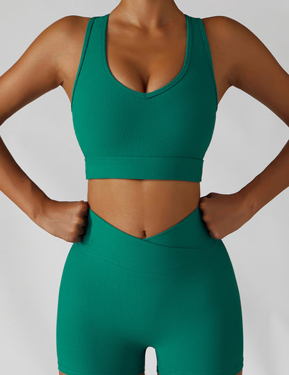 Textured Scoop Longline Sports Bra Tank – Anna-Kaci