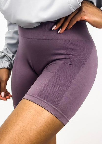 Pantalones cortos deportivos de cintura alta con malla lateral