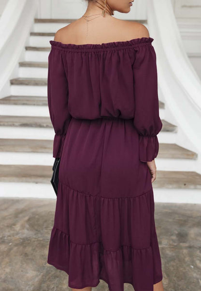 Off Shoulder Tie Detail Dress