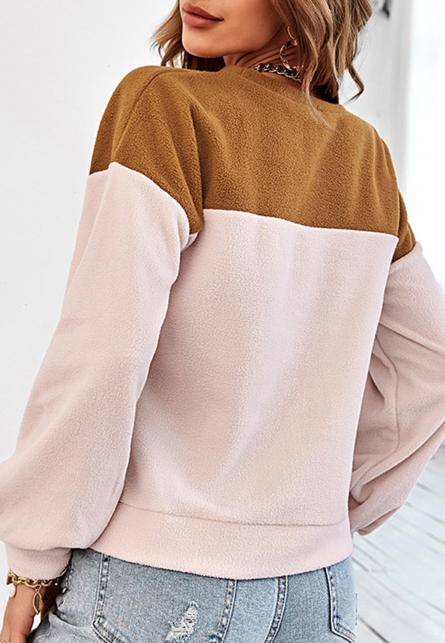 Two Tone Basic Fall Sweater
