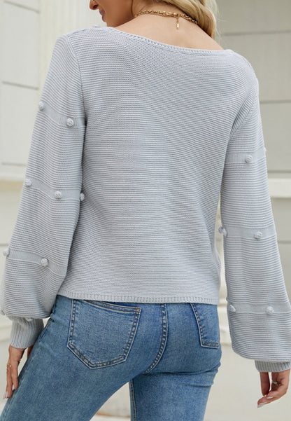 Fuzzy Dot Detail Sweater