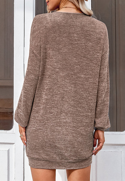 Cárdigan largo de punto teñido espacial