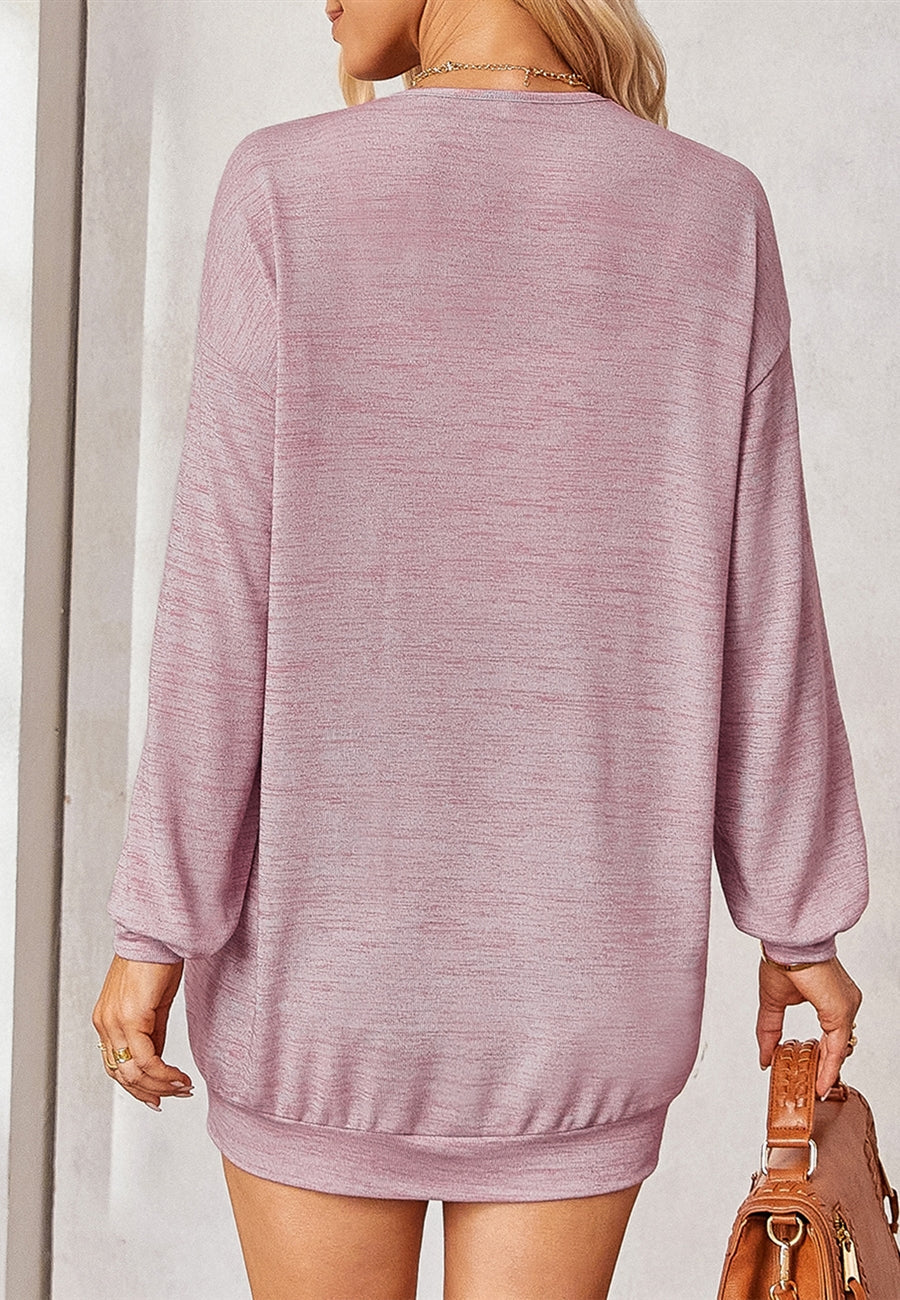 Cárdigan largo de punto teñido espacial