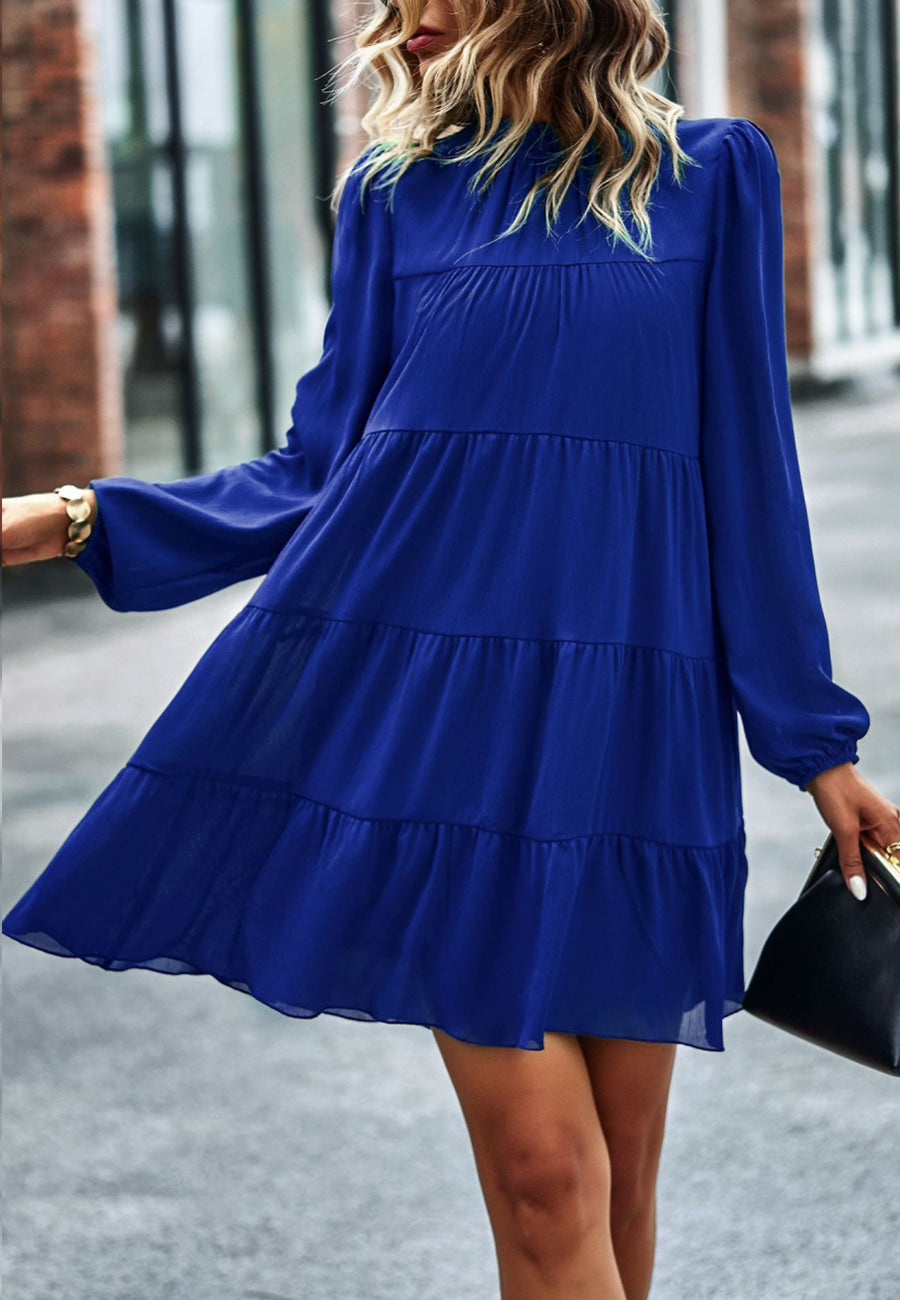 Vestido recto con lazo en la espalda