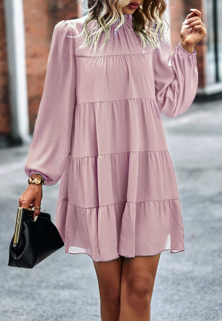 Vestido recto con lazo en la espalda