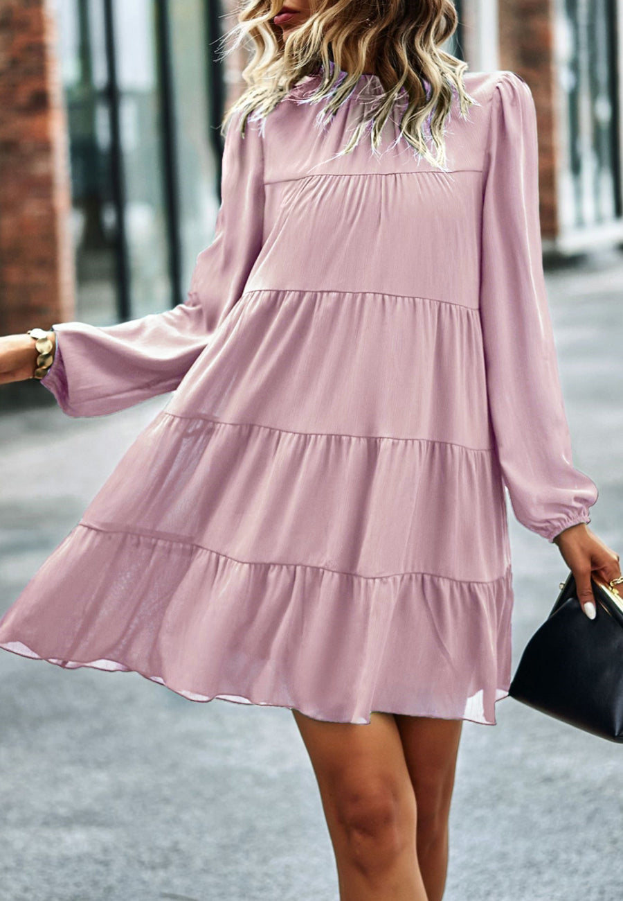 Vestido recto con lazo en la espalda