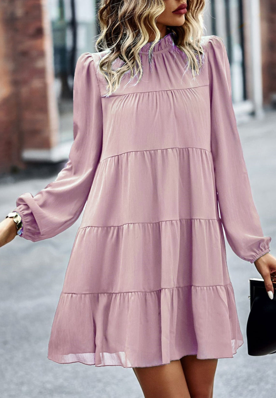 Vestido recto con lazo en la espalda