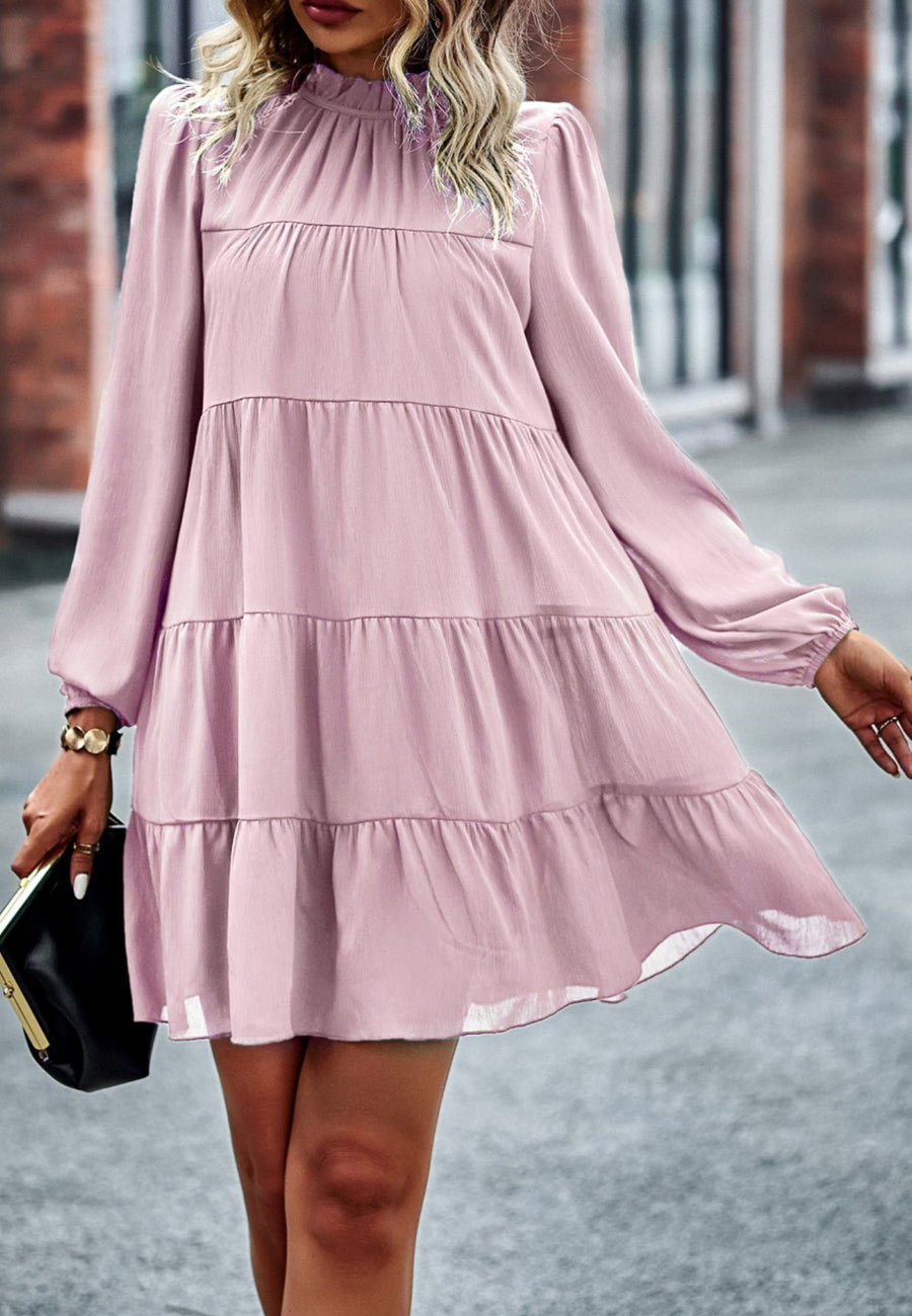 Vestido recto con lazo en la espalda