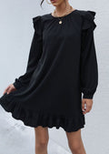 Ruffle Detail Tie Back Dress
