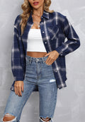Chaqueta con botones y cuadros escoceses