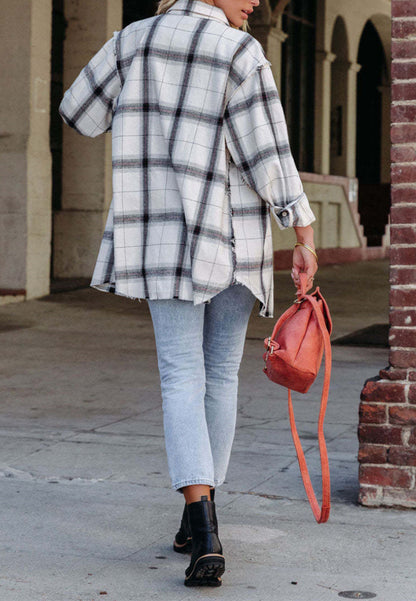Tartan Button Down Shacket