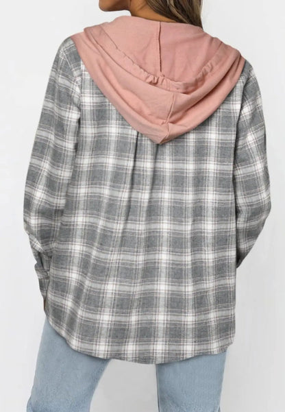 Tartan Print Hooded Jacket