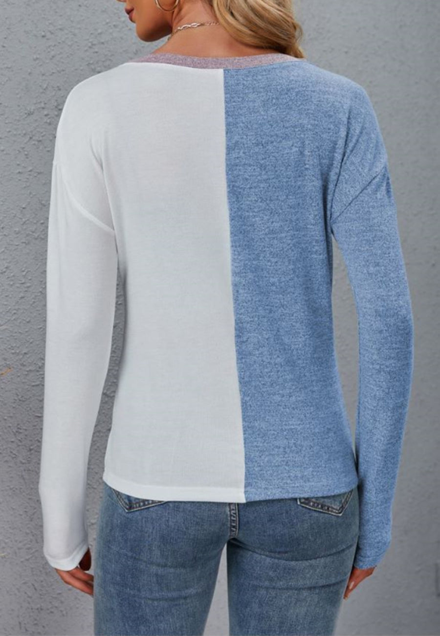Half Color Block Sweater