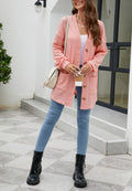 Geometric Knit Button Down Cardigan