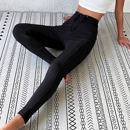 Leggings con cintura alta y lazo 