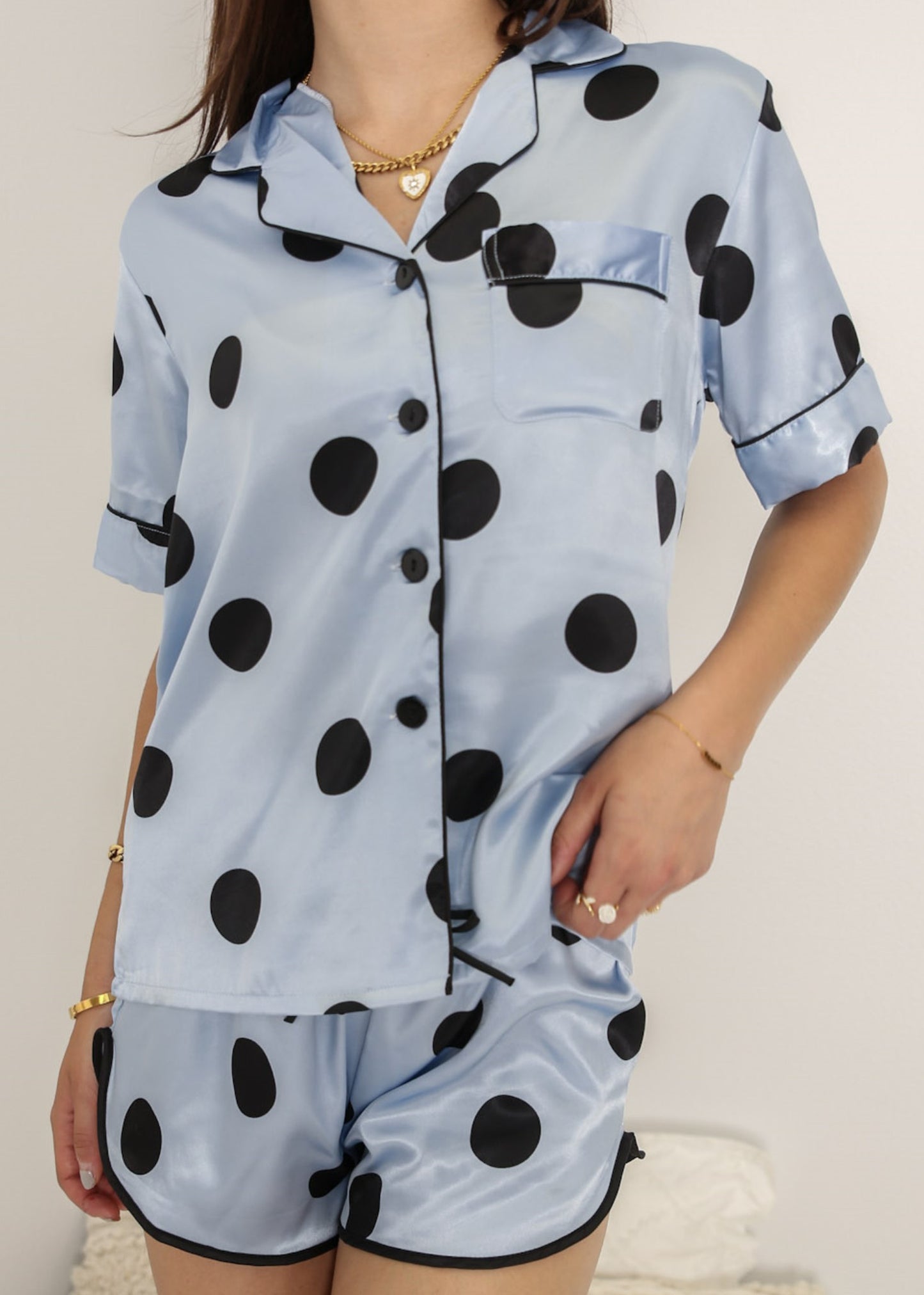 Multi 4 Piece Polka Dot Lounge Set
