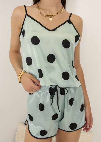 Multi 4 Piece Polka Dot Lounge Set