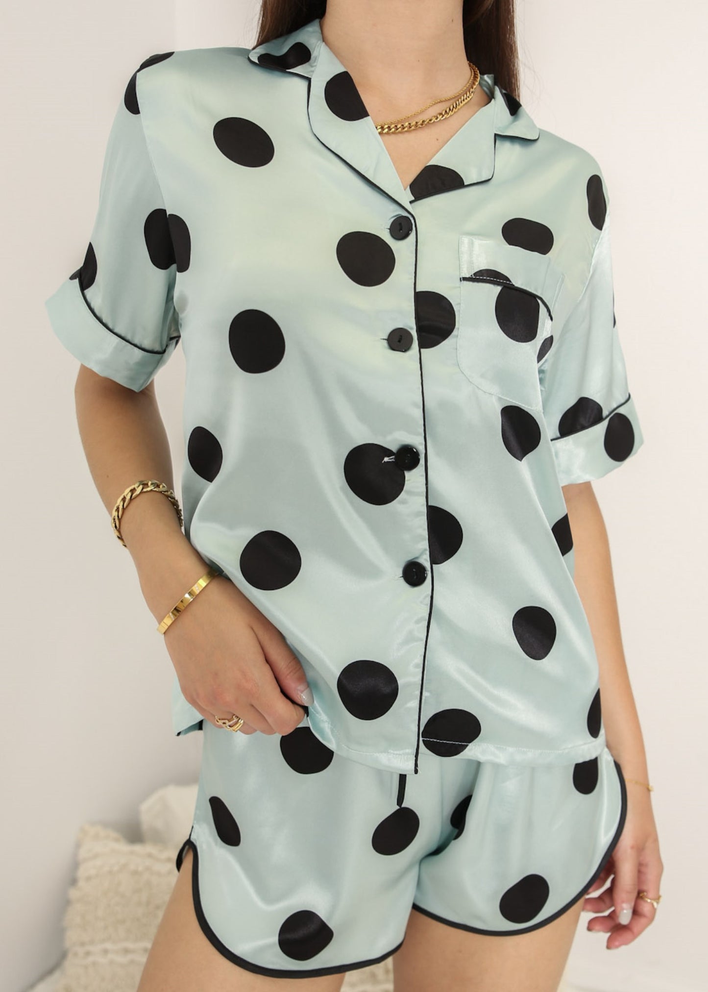 Multi 4 Piece Polka Dot Lounge Set