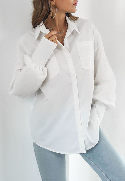 Polo liso con mangas Bishop 