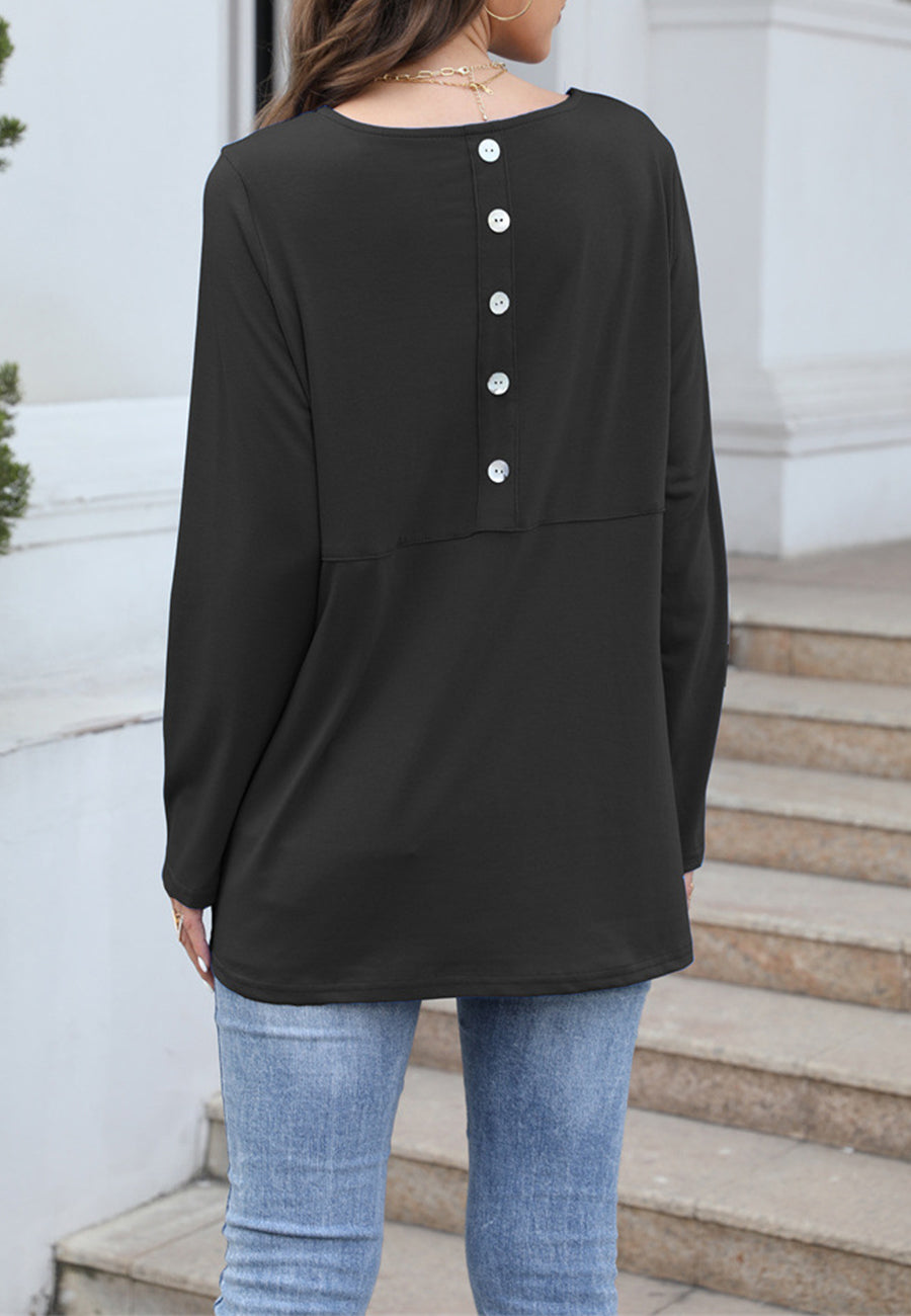 Button Down Back Sweater