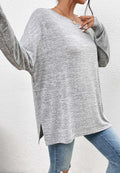 One Shoulder Side Slit Sweater