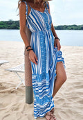 Tie Strap Multi Print Dress