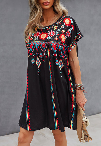 Multicolor Floral Boho Print Dress