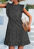Leopard Print Ruffle Detail Dress