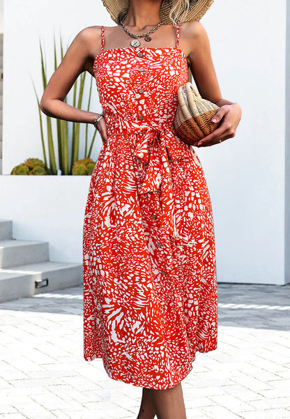Abstract Animal Print Dress