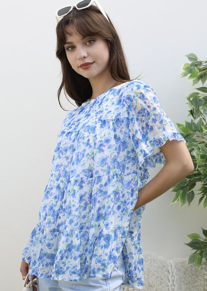 Short Sleeve Tiered Blouse
