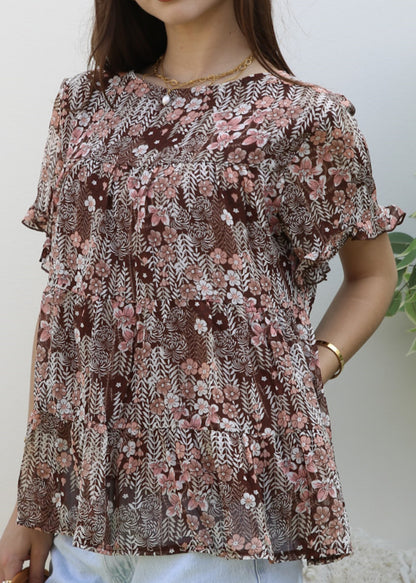 Short Sleeve Tiered Blouse
