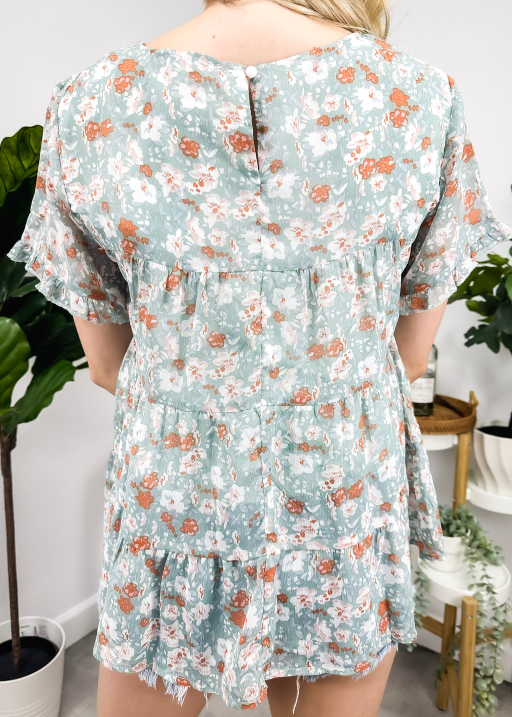 Short Sleeve Tiered Blouse