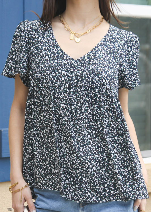 Blusa ligera con estampado floral