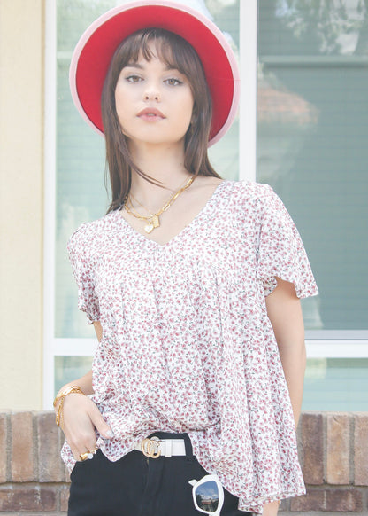 Blusa ligera con estampado floral