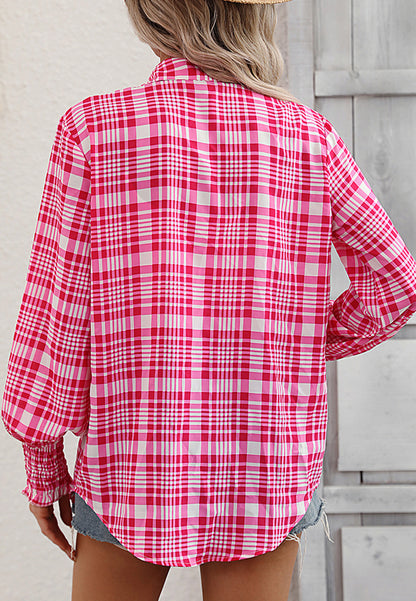 Plaid Print Button Down Shirt