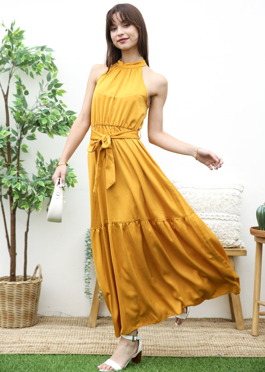 Halter Neck Classic Maxi Dress