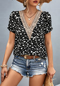 Cheetah Print Tulip Sleeve Blouse