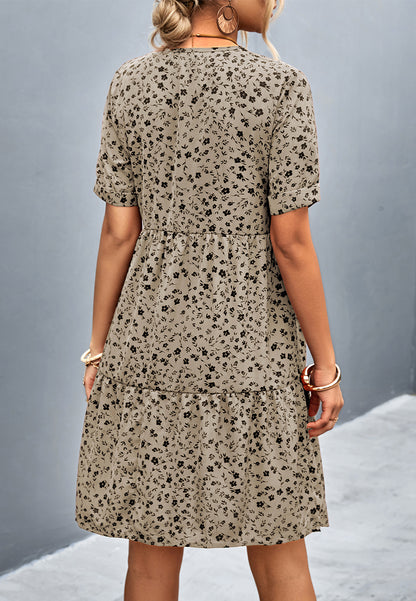 Vestido de corte imperio con estampado floral