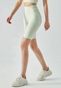 Curved Detail Ruched Biker Shorts