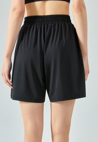 Pantalones cortos de cintura alta de color liso