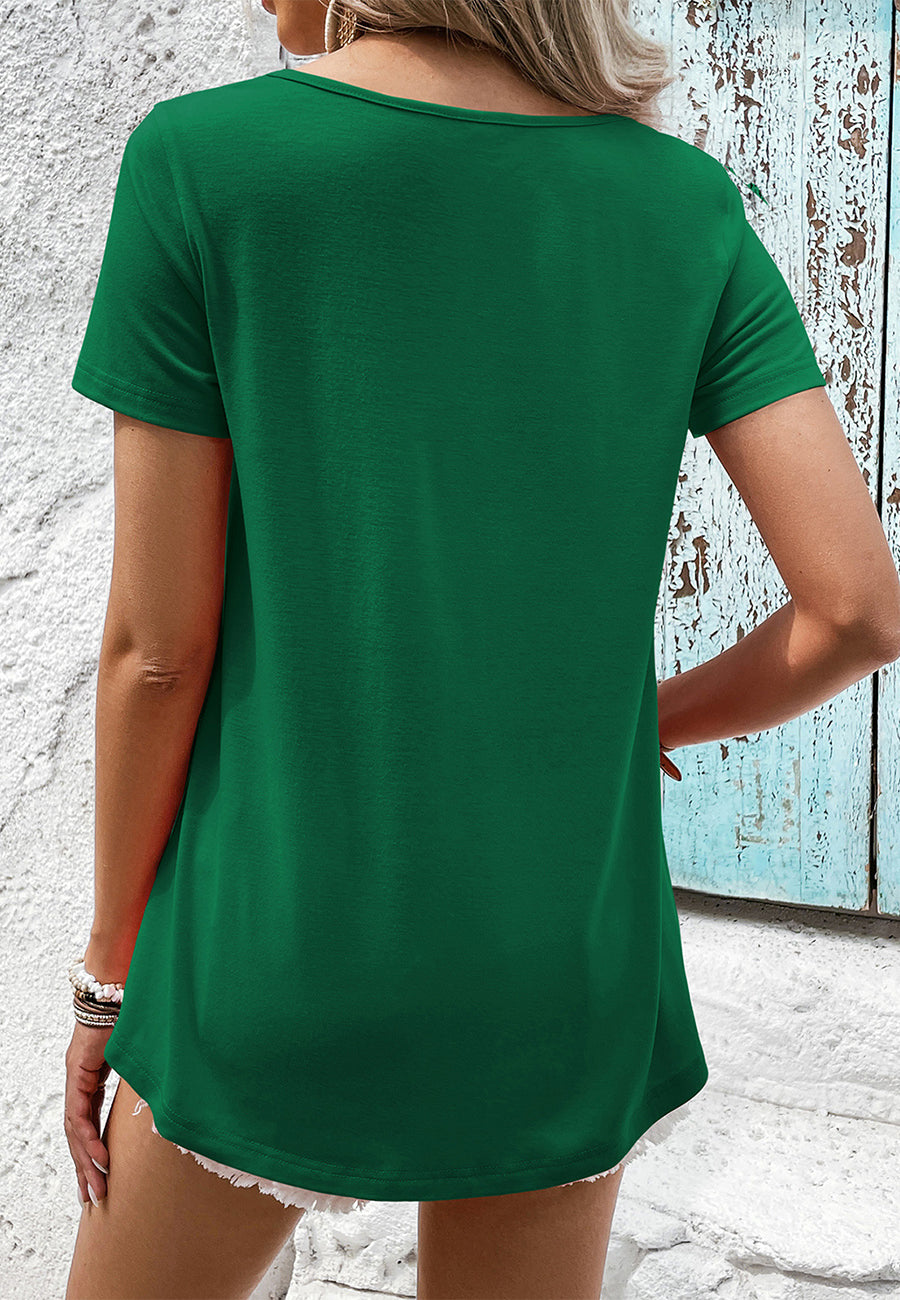 Contrast Lace Detail T-Shirt