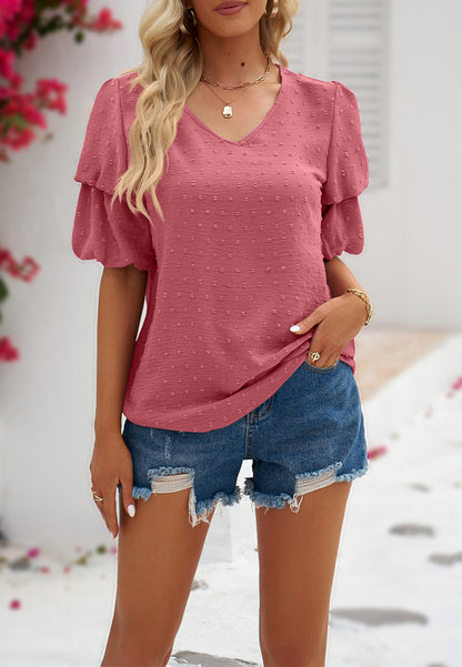Double Puff Sleeve Blouse